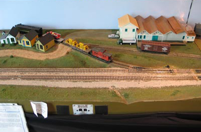 The barrel factory module, showing the switchback track.