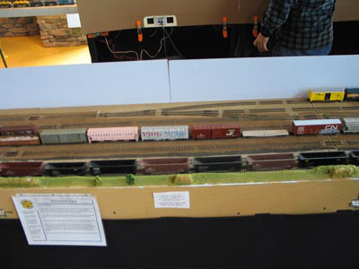 The western portion of the classification yard, where trains are made up.