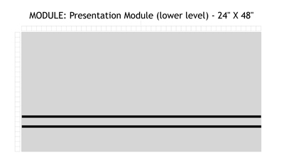 Diagram showing the general arrangement of the lower level of this module.