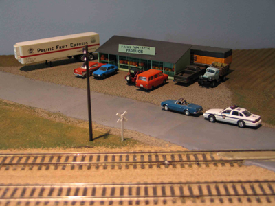 A close-up view of the produce stand. It looks like pumpkins were in season when this photo was taken.