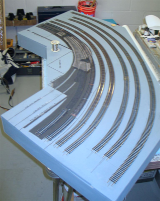 Overall view of module top, showing tracks.