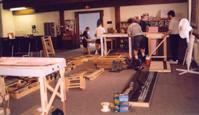 A few pieces of the layout have been set up.